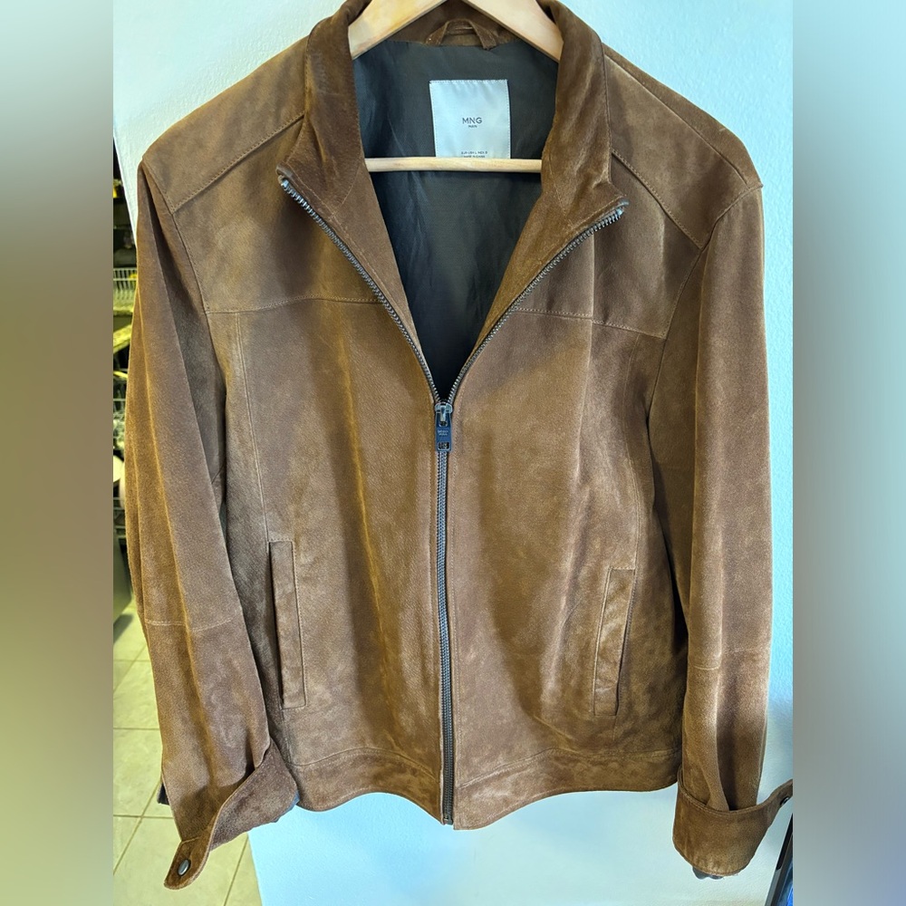 SOLD Mango Genuine 100% Suede Lather Jacket Men Large